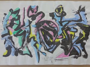 Ernst Vijlbrief - ABSTRACTIE / ORIGINEEL WERK / 65x99cm / SIG / 1995 kopen? Bied vanaf 80!