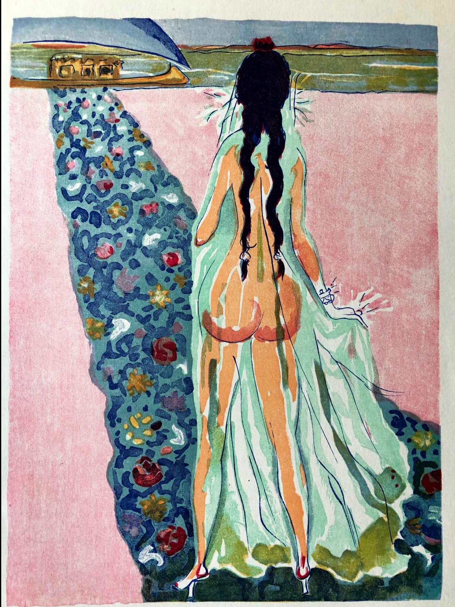 Kees van Dongen - Houtgravure Kees van Dongen, 1000 en 1 nacht 1955 kopen? Bied vanaf 40!