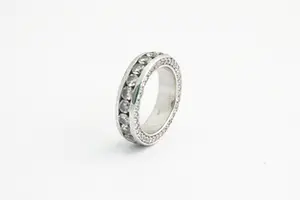 85 -Exclusieve 14 krt witgoud & diamant "dubbele" alliance ring - 3ct briljant!! kopen? Bied vanaf 1470!