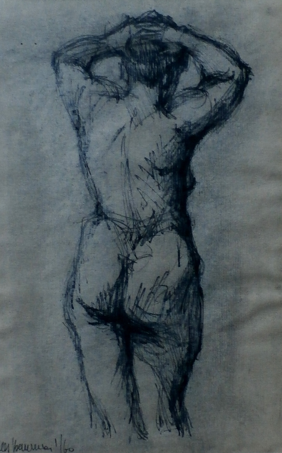 Kees Buurman - Kees Buurman - Inkttekening: naakt - 1960 verkocht voor € 35!
