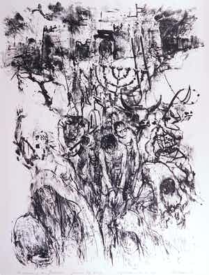 Piet Klaasse - Litho, De inneming van Jeruzalem verkocht voor € 1!