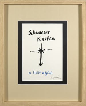 A.R. Penck - Zeldzame, handgesigneerde litho, Schwarzer Kasten - Ingelijst kopen? Bied vanaf 1!