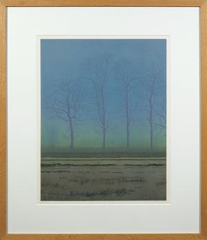 Grietje Postma - Houtsnede, Boomlandschap - Ingelijst kopen? Bied vanaf 60!