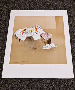 Constant - in zeer kleine oplage (15) gemaakte lithografie - "schilders stilleven" GROOT! kopen? Bied vanaf 286!