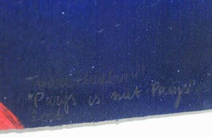 Tomas Hillebrand - Parijs is niet Parijs - mooi ingelijst olieverfschilderij kopen? Bied vanaf 45!