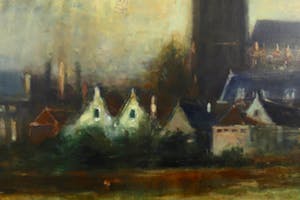 Harrie van Rosmalen - Olieverf op paneel, Sint-Jan in Den Bosch - Ingelijst (Zeer groot) kopen? Bied vanaf 1!