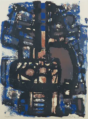 Wim Motz - Zeefdruk, Tribune - Ingelijst kopen? Bied vanaf 35!