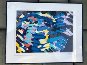 Karel Appel - Zeefdruk, Uit de 'Stripes' serie - 31/77 - handgesigneerd kopen? Bied vanaf 475!