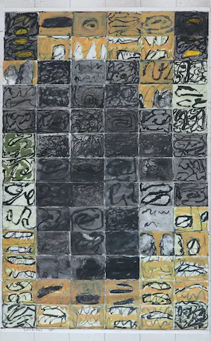 Judith ten Bosch - Collage op doek, Abstracte compositie kopen? Bied vanaf 1!