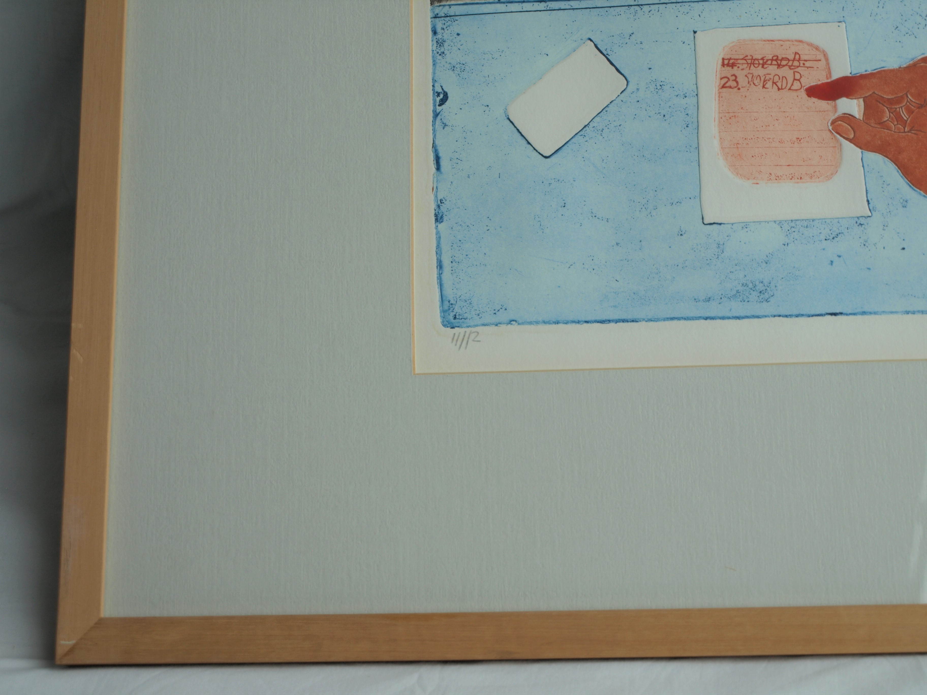 Sjoerd Bakker - Ets en aquatint , Veranderen van een afspraak – gesigneerd & ingelijst - 1972  kopen? Bied vanaf 1!