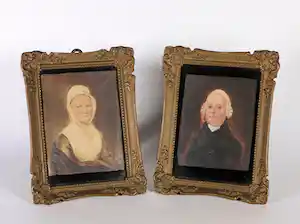 18e-eeuwse Schilderkunst - Twee portretten van het echtpaar Cornelia van Doorn & Gijsbert Westerouen verkauft für € 115!