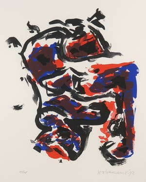 Theo Wolvecamp - Litho, Abstract figuur - Ingelijst kopen? Bied vanaf 100!
