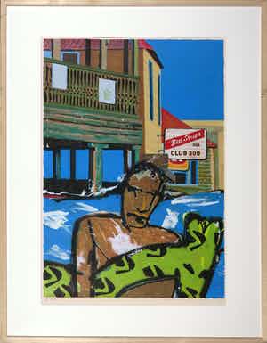 Herman Brood - Zeefdruk, Perro Bravo - Ingelijst (Groot) verkocht voor € 250!