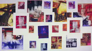 Nicol Rodriguez - Etsen, Lot van 19 abstracte composities kaufen? Bieten Sie von 150!