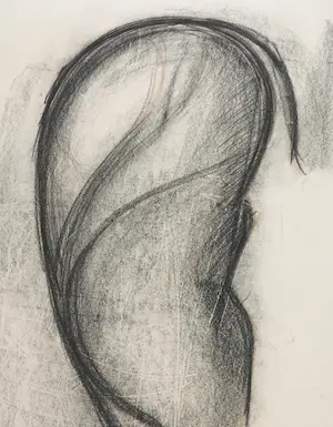 Bernard Buffet - Houtskool op papier, L'Oreille kopen? Bied vanaf 1000!