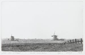 Jan van Winkel - Ets, Twee molens kopen? Bied vanaf 1!