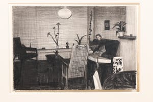 Marcel van Eeden - Vrouw in een interieur - originele potloodtekening kopen? Bied vanaf 675!