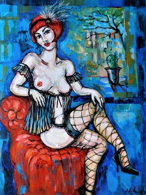 Natia Antadze - "Frauen mit Cactus" kopen? Bied vanaf 1!