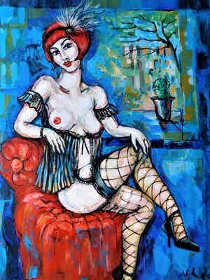 Natia Antadze - "Frauen mit Cactus" verkocht voor € 1!