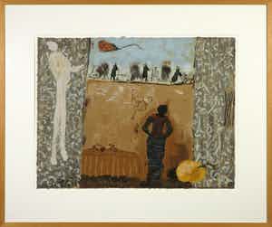 Liesbeth Rahder - Zeefdruk, In the mood for I - Ingelijst verkocht voor € 50!