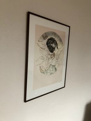 Paul van Dongen - Ets PIETA uit 2001- met het boek Pieta. kopen? Bied vanaf 150!