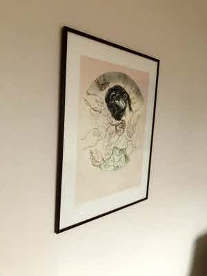 Paul van Dongen - Ets PIETA uit 2001- met het boek Pieta. verkocht voor € 150!