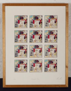 David Flipse - Desert Inn - 1980 - stift, potlood en kleurpotlood collage op papier kopen? Bied vanaf 20!