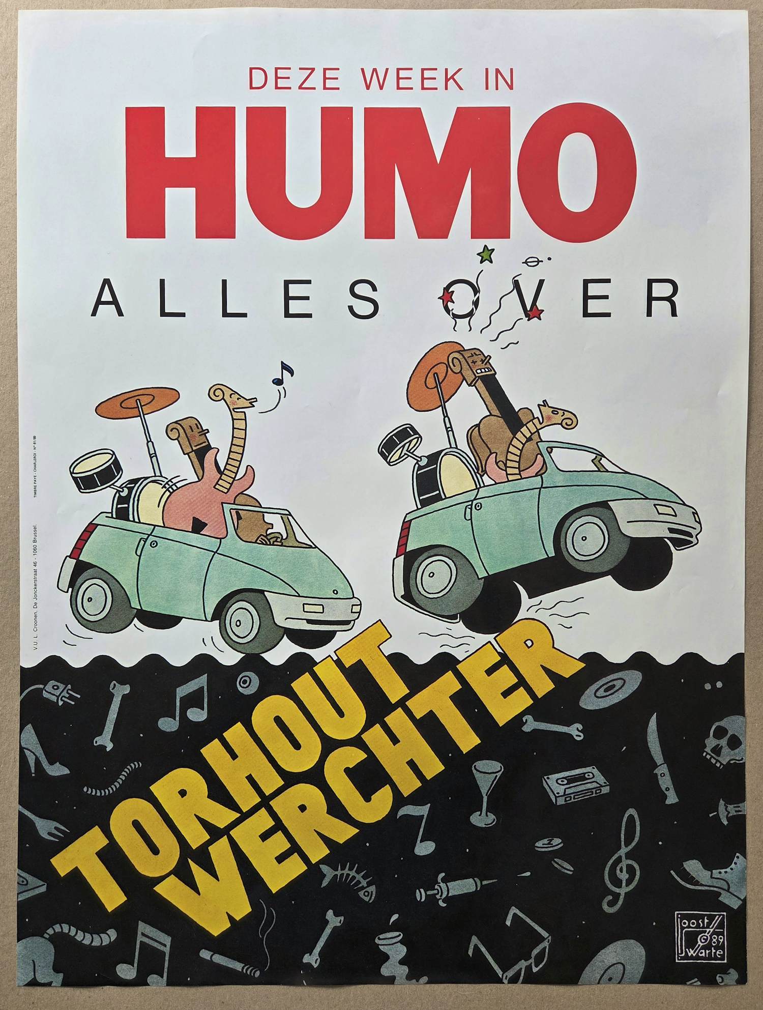 Joost Swarte - Torhout Werchter. Affiche voor HUMO. 1989. kopen? Bied vanaf 59!
