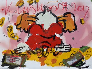 Peter Klashorst - Gemengde techniek - Handgesigneerd !!! kopen? Bied vanaf 90!