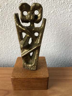 Thomas Rodr - Massief bronzen beeld Mendelmonument Haarlem verkocht voor € 50!