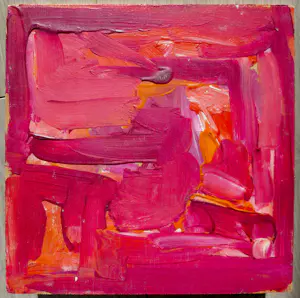 Gilbert Baibay - Abstracte compositie, olieverf op hout kopen? Bied vanaf 55!