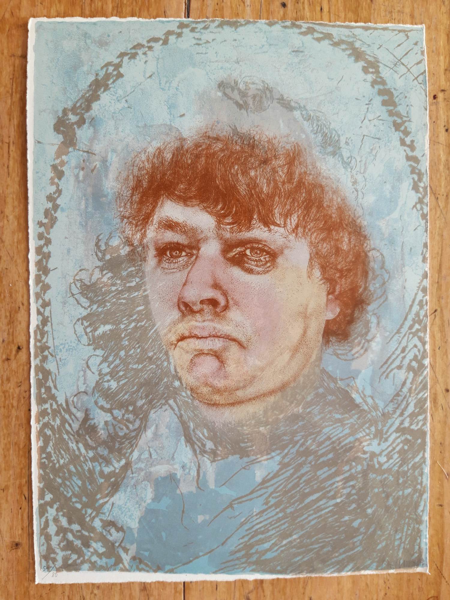 Buy Reiner Schwarz - Zelfportret, lithografie? Bid from 20!