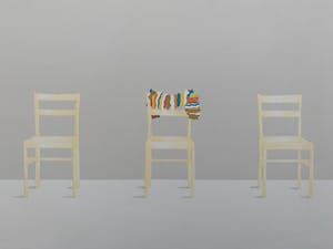 Wil Klaassen - kleurenzeefdruk - 'Drie stoelen' - 1976 kopen? Bied vanaf 40!