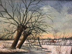 Marinus van der Sangen - Witerwilgen aan de waterkant. kopen? Bied vanaf 1!