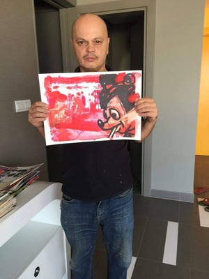 Peter Klashorst - Gemengde techniek - Handgesigneerd !!! kopen? Bied vanaf 75!