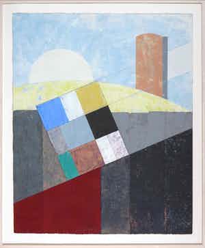 Henri Plaat - Gouache, Zonder titel - Ingelijst (Groot) verkocht voor € 150!