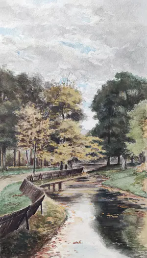 Johannes van der Heijden - Hertenkamp in de Haarlemmer Hout kopen? Bied vanaf 30!
