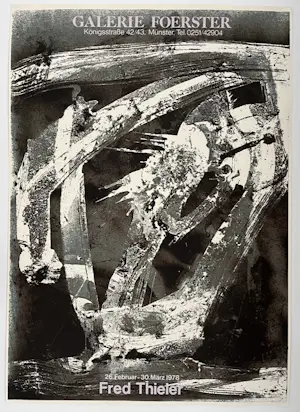 Fred Thieler - Andruck Exemplar Original Litho für Ausstellung 1978 - sehr rar Informel Unikat? kopen? Bied vanaf 220!