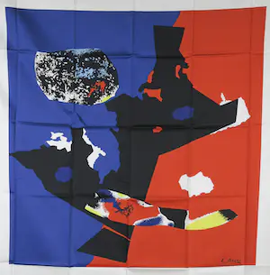 Edmondo Bacci - Zonder titel + Toon Kelder, Composition, Lot van 2 zeefdrukken op katoenzijde kopen? Bied vanaf 1!