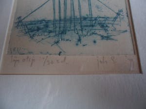 Johan Sietzema - Kleuren ets. Titel, "Lijn nr 5". kopen? Bied vanaf 20!