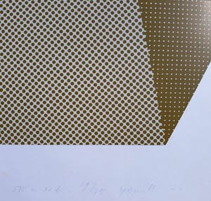 Yvonne Kracht - Geometrische abstracte compositie, zeefdruk kopen? Bied vanaf 40!