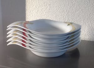 Corry Ammerlaan - Zes porseleinen borden/schaaltjes. kopen? Bied vanaf 22!