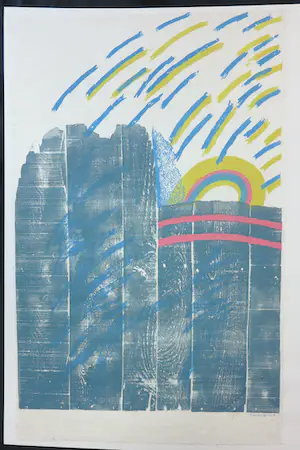 Jef Diederen - Houtsnede op Japans papier, Zonder titel kopen? Bied vanaf 1!