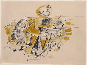 Corneille - Aquarel en inkt op papier, Compositie - Ingelijst kopen? Bied vanaf 1!