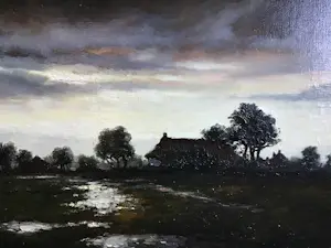 Franciscus Leonardus Corsius - Polder in de schemering. kopen? Bied vanaf 250!