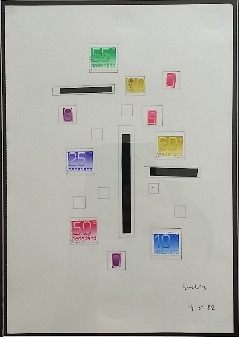 Siep van den Berg - Zeer zeldzame collage op papier kopen? Bied vanaf 155!