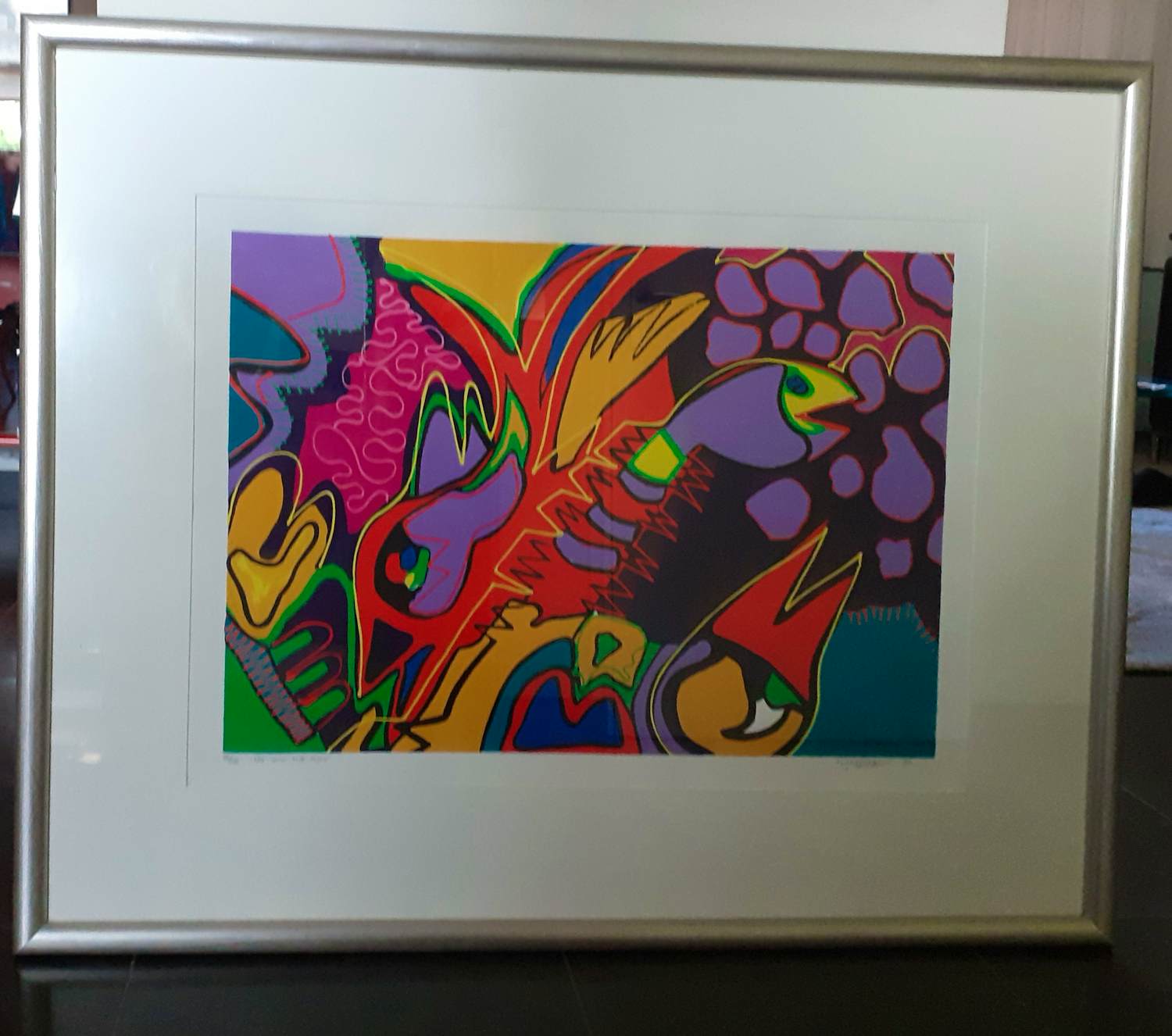 Buy Marianne Naerebout - Grote, zeer kleurrijke zeefdruk? Bid from 150!
