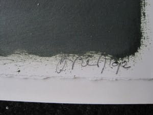 Niet of onleesbaar gesigneerd - Fascinerende Express. Gouache "Rode Lucht lage Horizon" gesigneerd kopen? Bied vanaf 10!