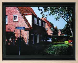 Rob Scholte - Zeefdruk, Matthieu Wieg uit serie Bergense School, 13 dorpsgezichten - Ingelijst verkocht voor € 1!