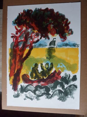 Jan Sierhuis - Litho, zonder titel kopen? Bied vanaf 50!